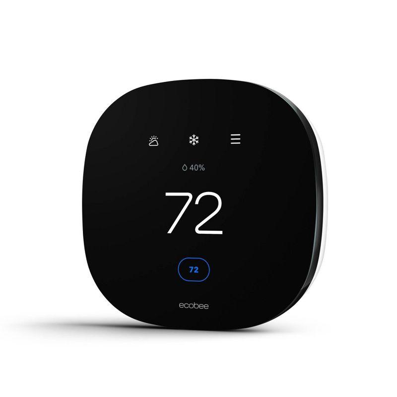 Ecobee Black Programmable Smart Thermostat with Touchscreen