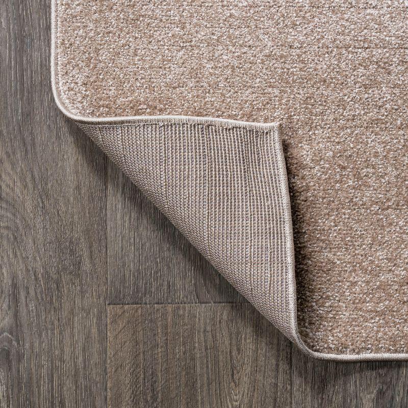 5'x5' Haze Solid Low-Pile, Beige - JONATHAN Y
