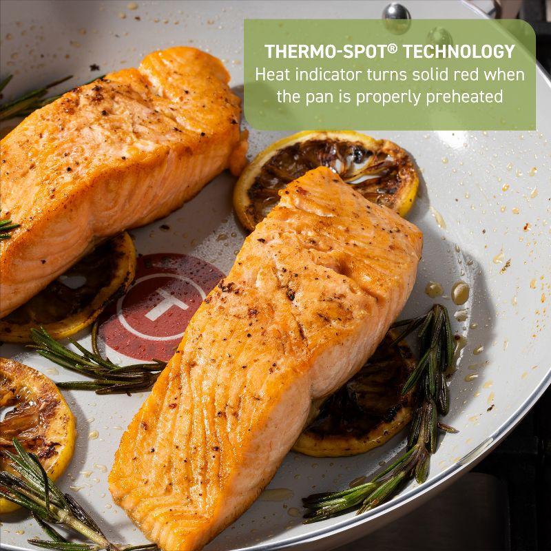 T-Fal 12pc Simply Cook Ceramic Cookware Set Beige: Nonstick Pots & Pans, Tempered Glass Lids, Ergonomic Handles