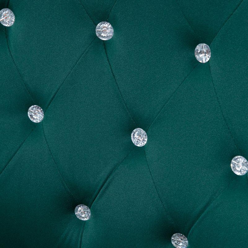 Everly Quinn Vinsetto Home Office Chair, Computer Chair, Button Tufted Desk Chair With Swivel Wheels, Adjustable Height, And Tilt Function