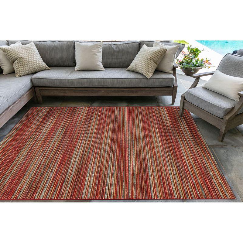 Liora Manne Marina Stripes Indoor/Outdoor Rug Saffron 3'3" x 4'11"