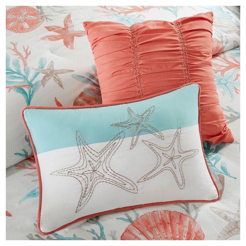 California King Coral Cotton Coastal Comforter Set