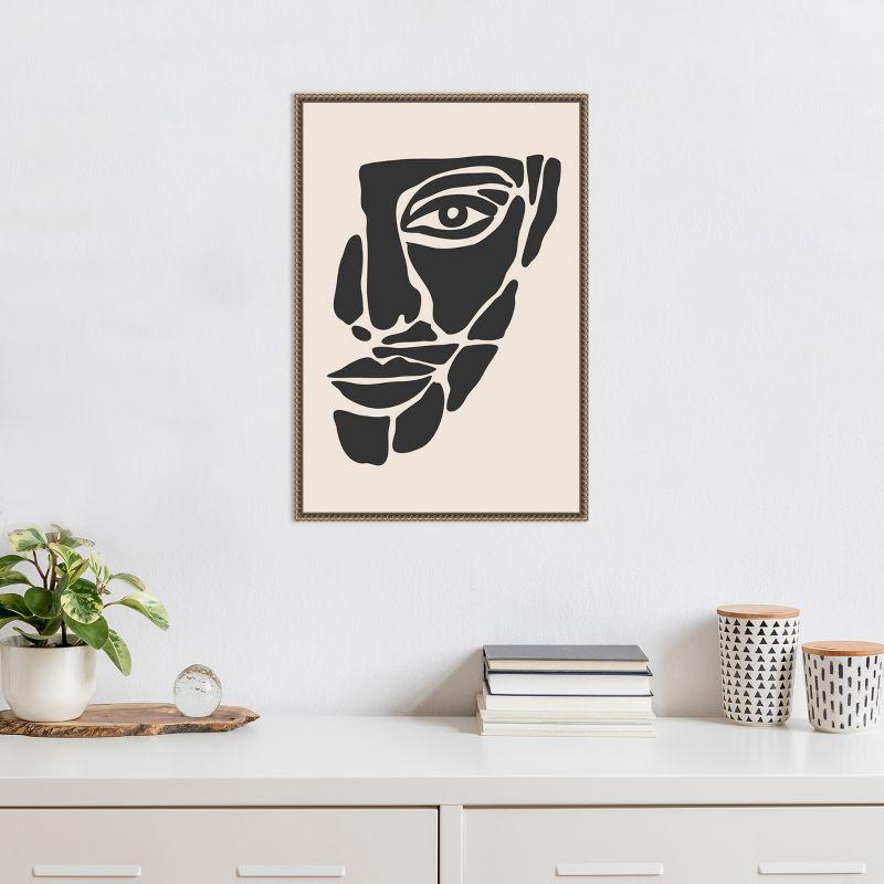 Amanti Art Abstract Face Series #2 by Jay Stanley Canvas Wall Art Print Framed 16 x 23-in.