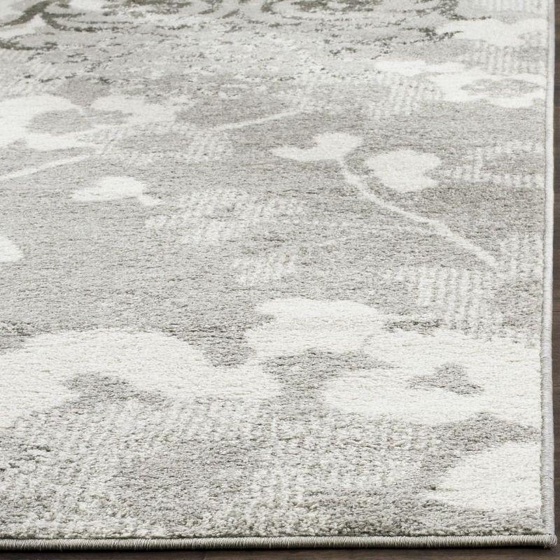 Adirondack ADR114 Machine Made Indoor Area Rug - Silver/Ivory - 4'x6' - Safavieh