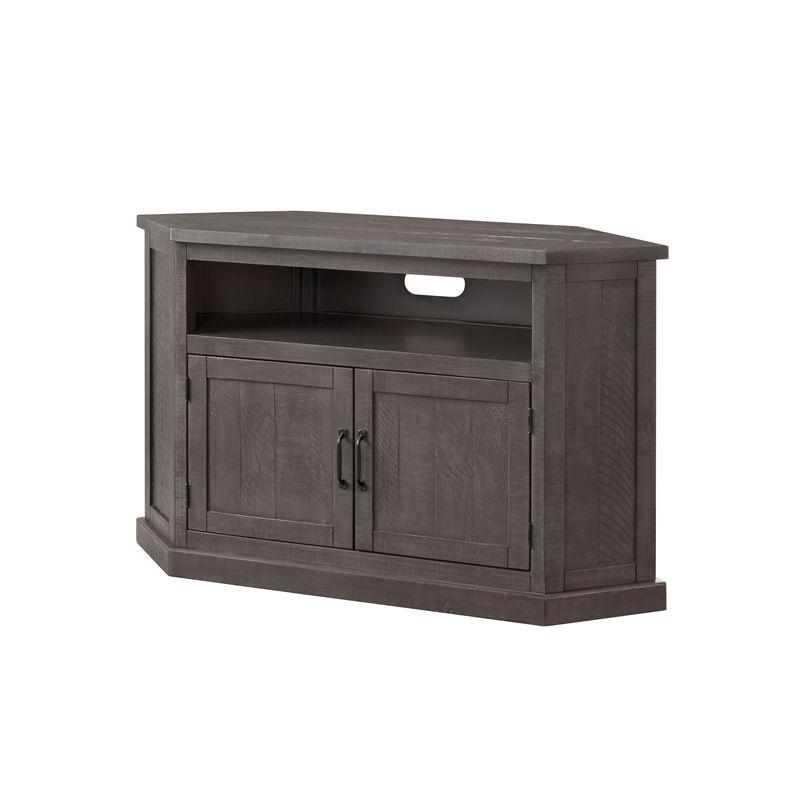 Rustic Corner 50" Solid Wood TV Stand Gray - Martin Svensson Home