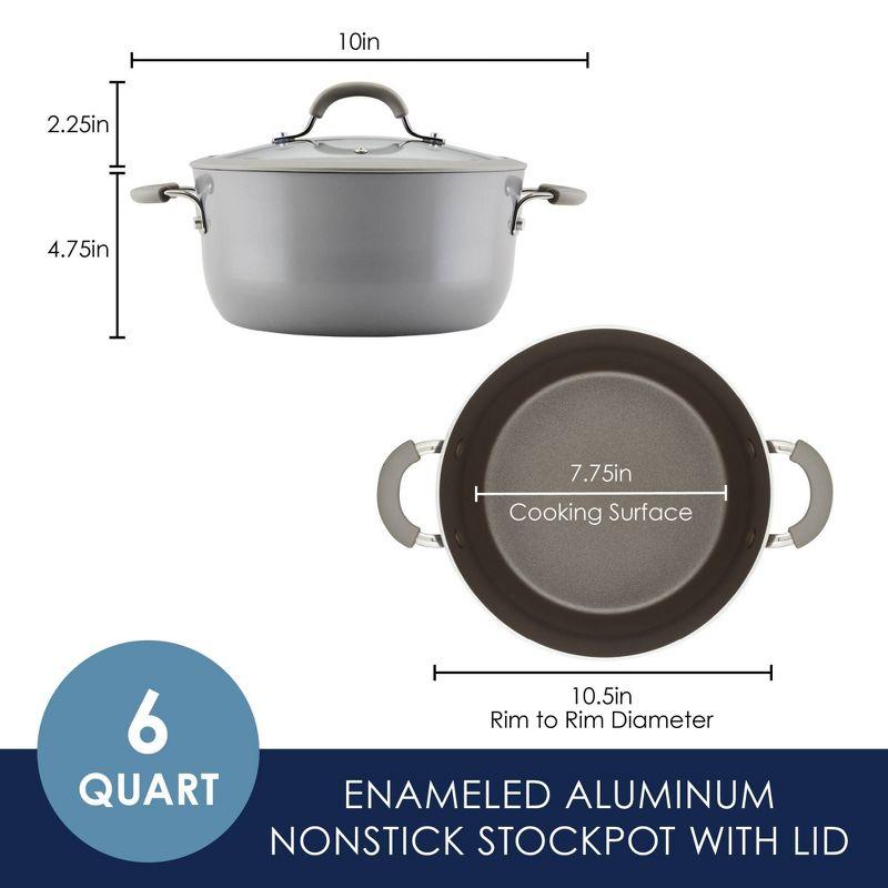 Gray 5-Quart Aluminum Nonstick Dutch Oven with Lid