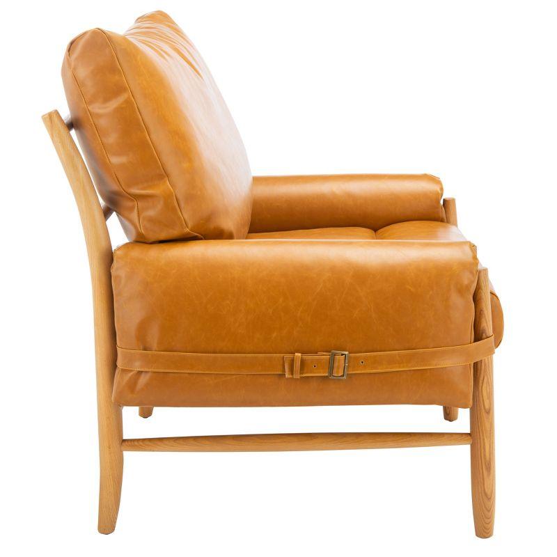 Oslo Mid-Century Arm Chair - Caramel/Natural - Safavieh.