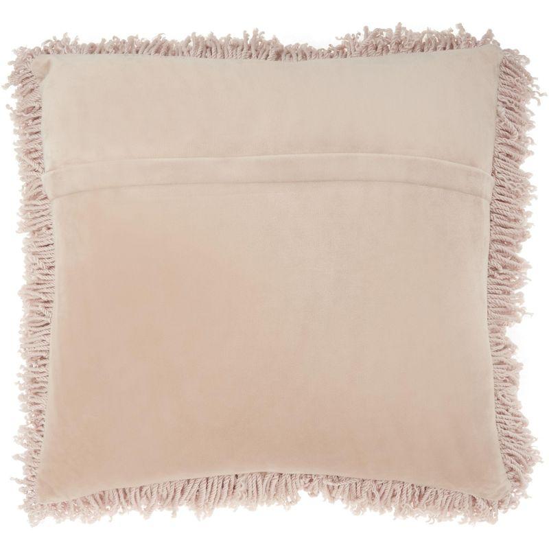 Mina Victory Shag Pillow Blush 20"X20"