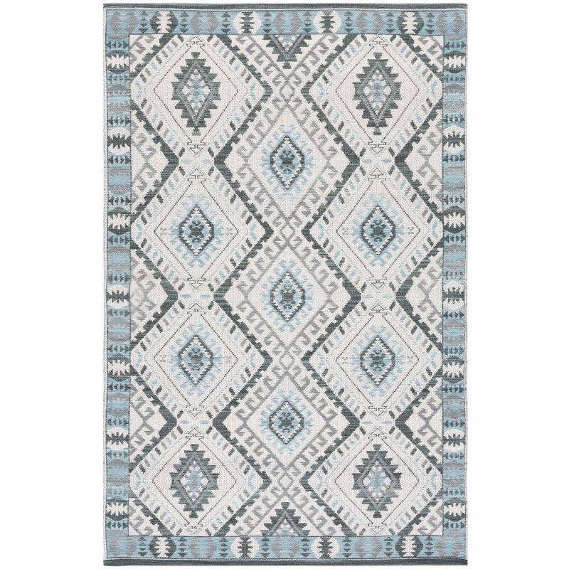 Bohemian Ivory 8' x 10' Hand-Woven Wool & Cotton Area Rug