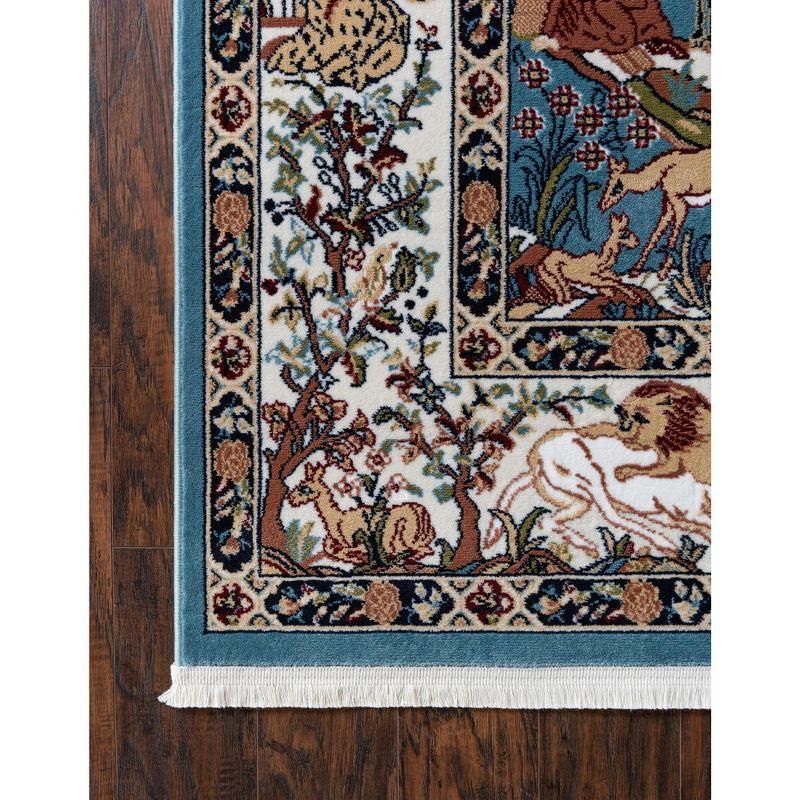 Unique Loom Narenj Birmingham Area Rug ,Blue ,3'x13'