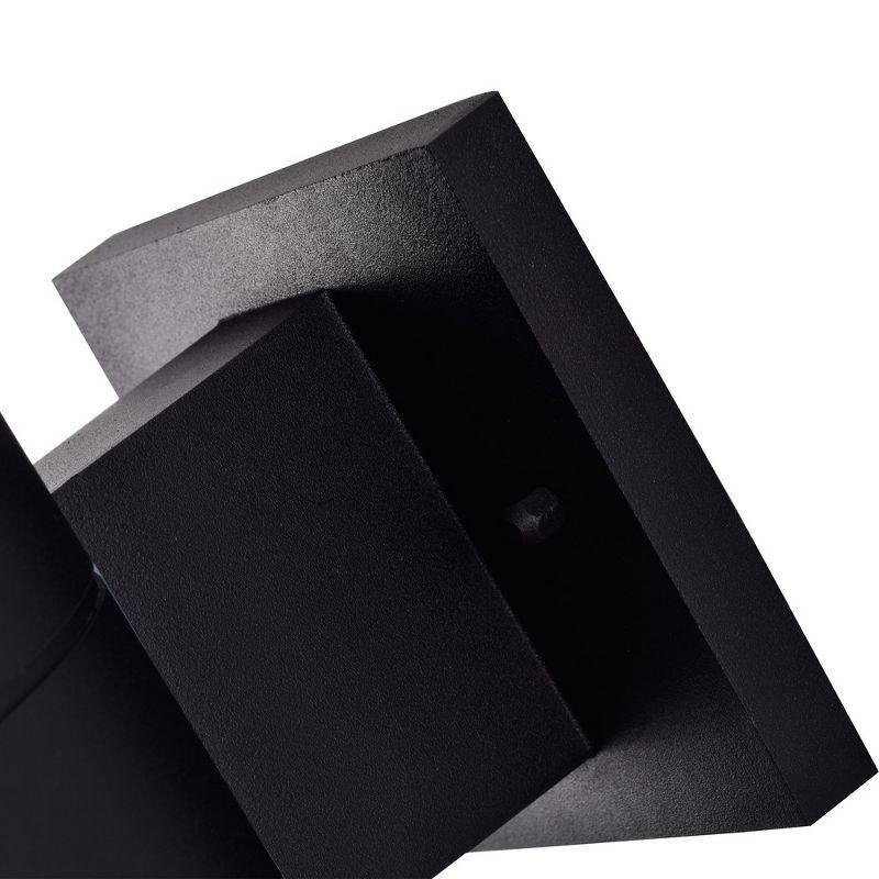 C Cattleya 2-Light Matte Black Cylinder Outdoor Wall Light