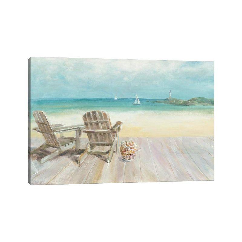 Seaside Morning Coastal Canvas Wall Art 12" x 18"