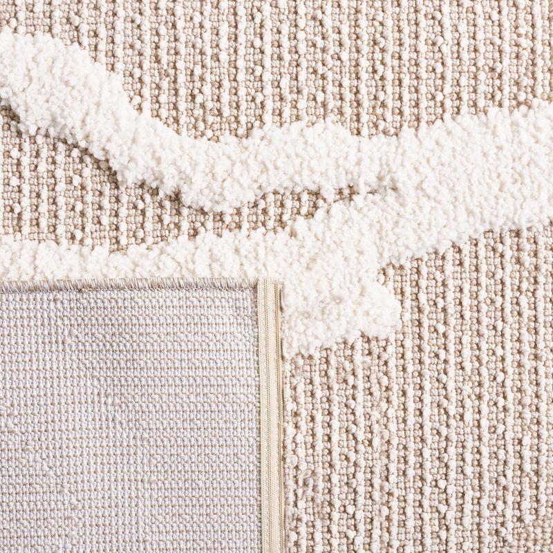 Trends TRD112 Power Loomed Indoor Area Rug - Beige/Ivory - 6'7"x6'7" - Safavieh