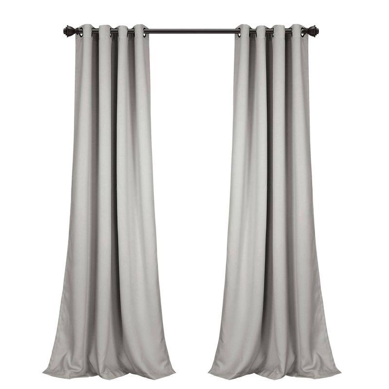 Set of 2 Insulated Grommet Top Blackout Curtain Panels - Lush Décor