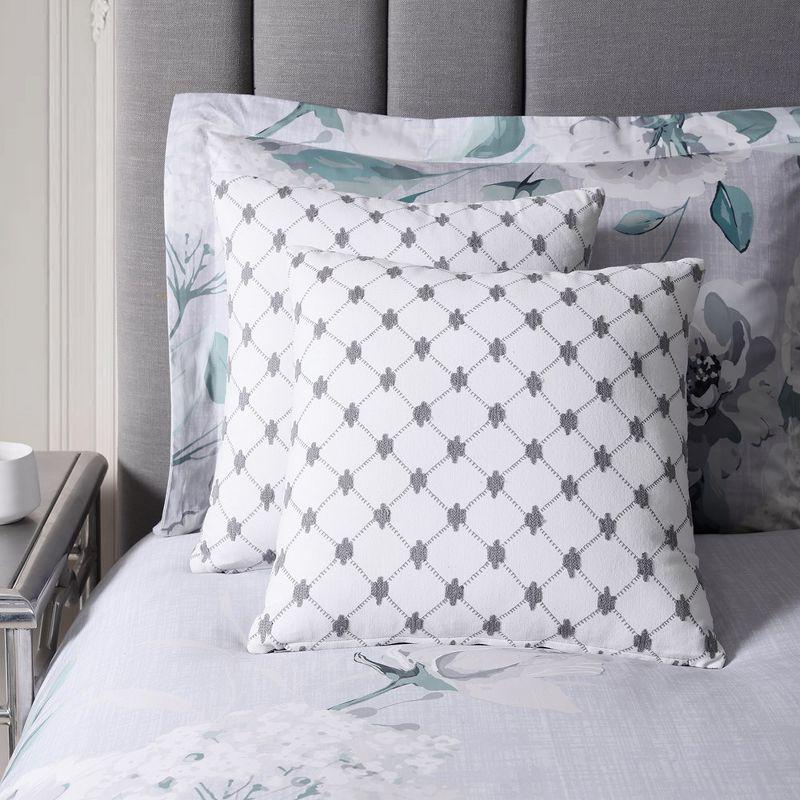 Linen Classique Dotted Windowpane Reversible Decorative Pillow