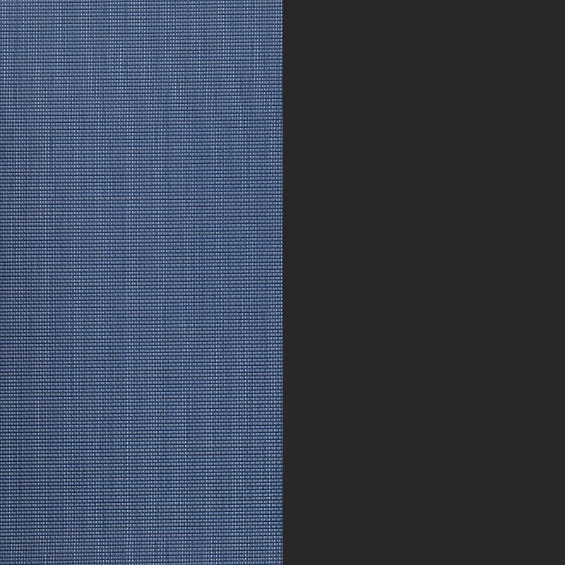 Flash Furniture Brazos 7 Piece Outdoor Patio Dining Set - 55" Tempered Glass Patio Table with Umbrella Hole, 6 Navy Flex Comfort Stack Chairs