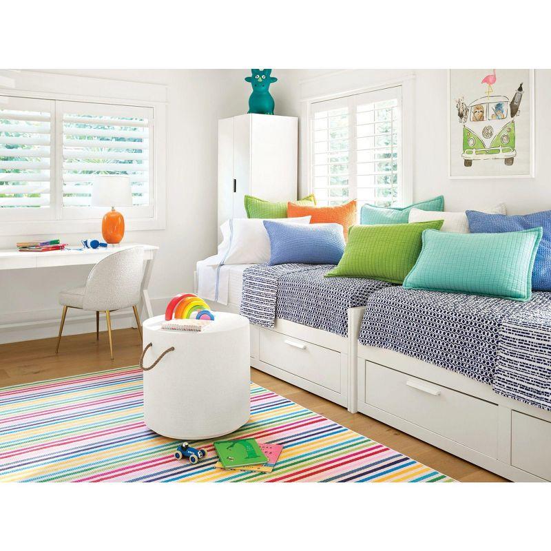 Rainbow Stripe Multi Machine Washable Rug