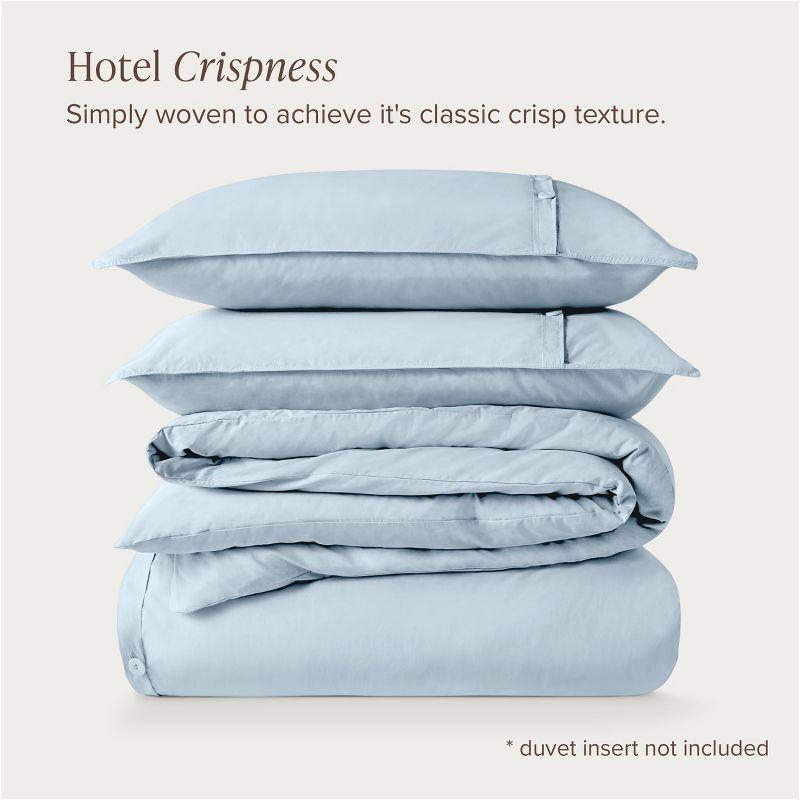 Bare Home Modern & Contemporary Organic Percale Machine Woven Duvet Cover Set