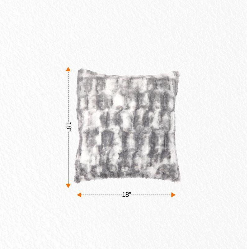 Cheer Collection Geometric Faux Fur Throw Pillow