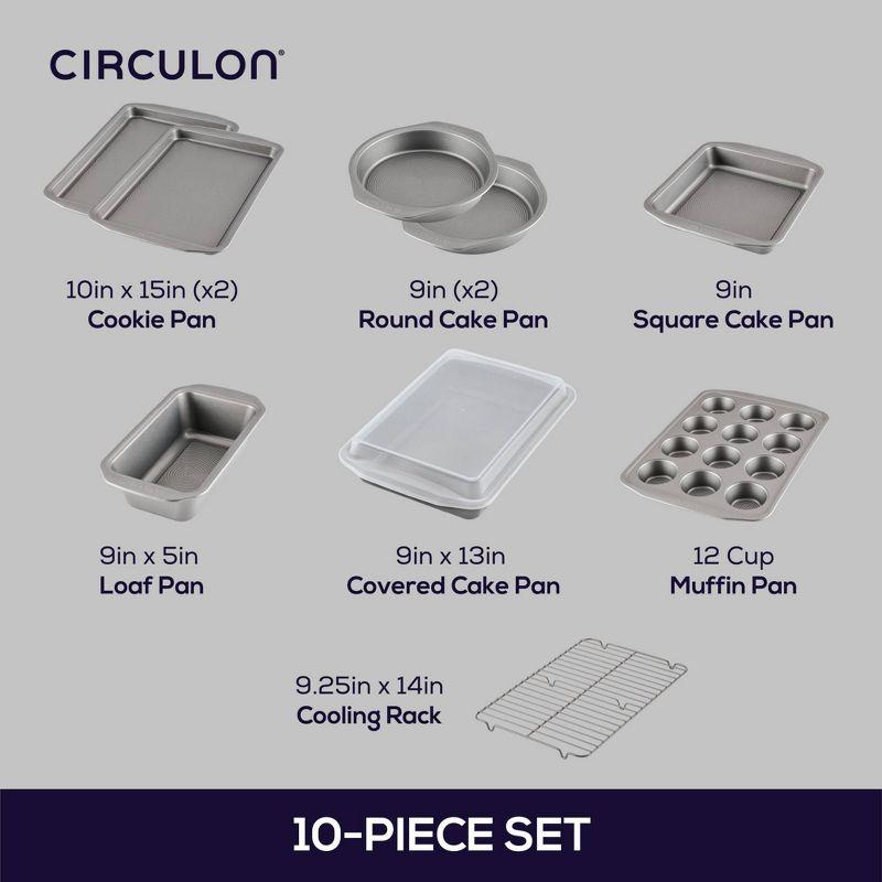 Circulon Circulon Bakeware Nonstick Bakeware Set / Baking Pans, 10 Piece