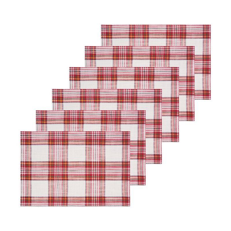 C&F Home Gracelyn Plaid Placemat S/6