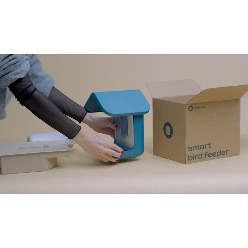 Bird Buddy Smart Bird Feeder with Camera and Solar Roof: Weather-Resistant, Hanging or Pole Mount