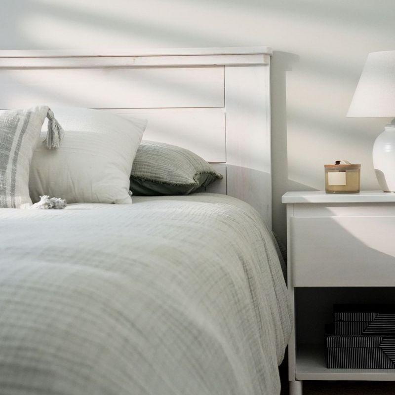 Plank+Beam Farmhouse Full Size Bed Frame with Headboard, Solid Wood Platform Bed