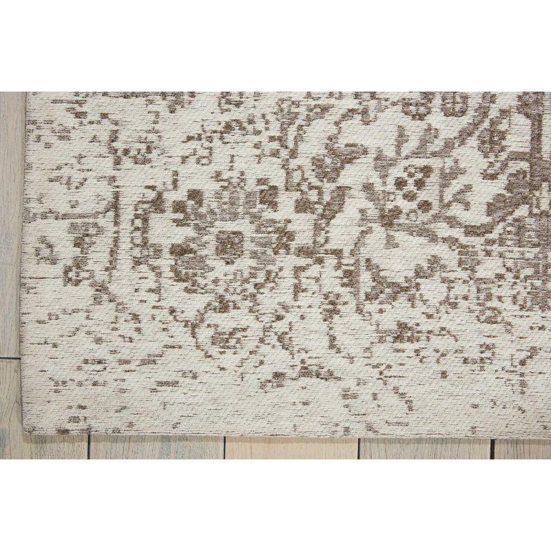 Nourison Damask Vintage Indoor Rug Ivory 5' x 7'