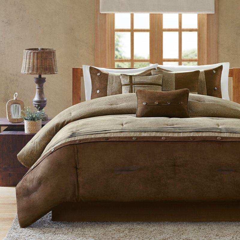 Madison Park Boone 7 Piece Faux Suede Comforter Set