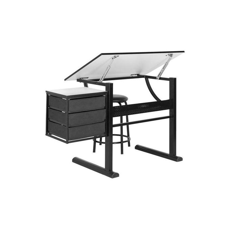 Inbox Zero Miceal Metal Base Drafting Table