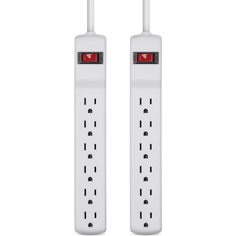 Belkin® 6-Outlet Surge Protectors, 2 pk in White