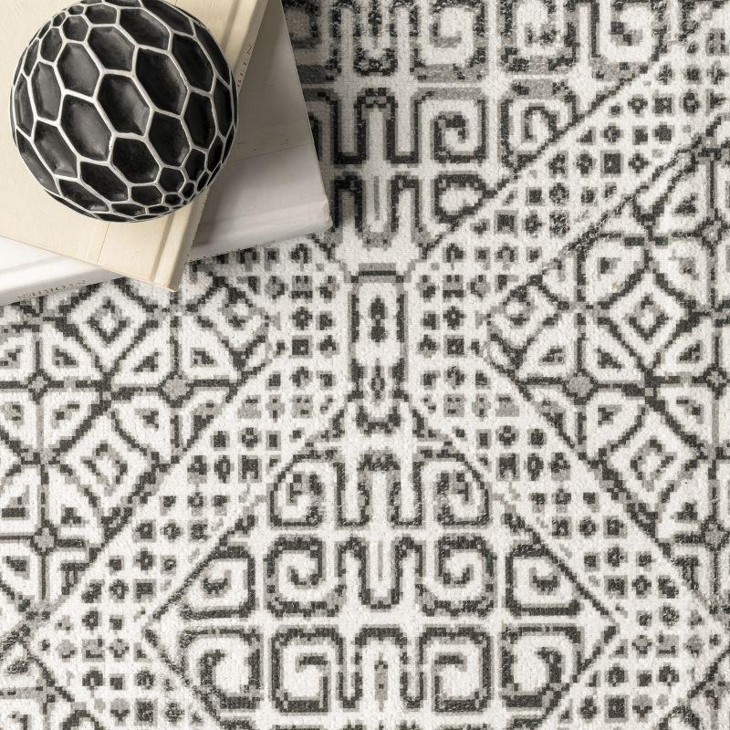 Nuloom Hart Abstract Pet Friendly Machine Washable Area Rug, 8' x 10', Grey