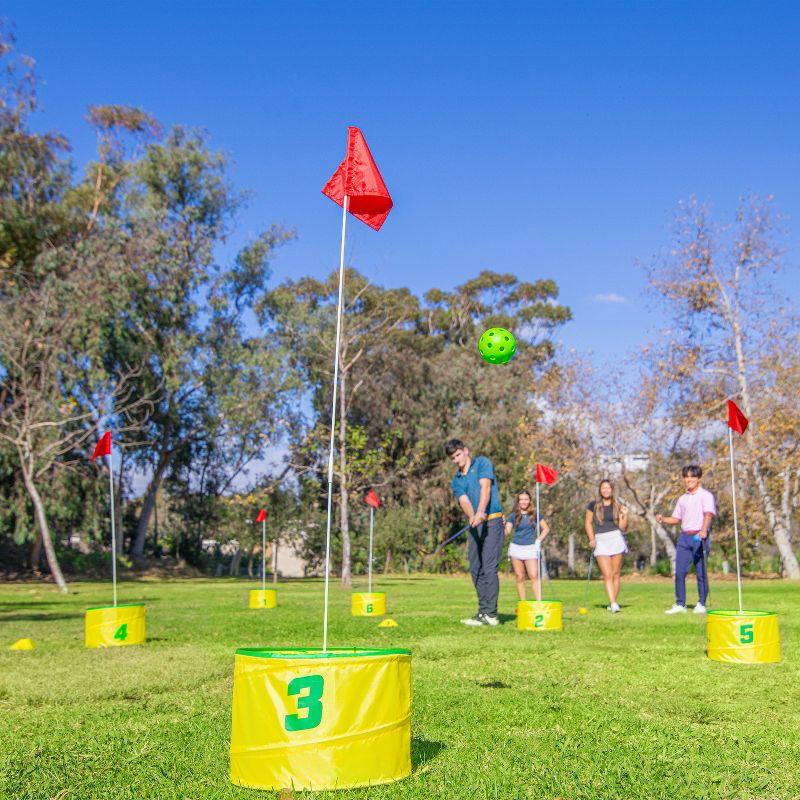 GoSports Yard Links Golf Game, Tee Markers and 6 Balls