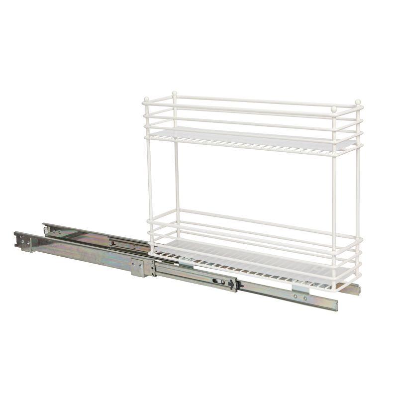 Glidez Multipurpose Steel Pull-Out/Slide-Out Storage Organizer with Plastic Liners for Under Cabinet Use, Fits Standard Size Cabinet or Shelf