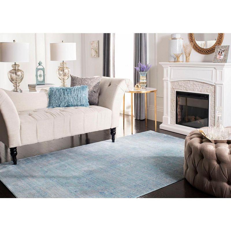 Teal Multi 3' x 5' Reversible Wool Synthetic Area Rug