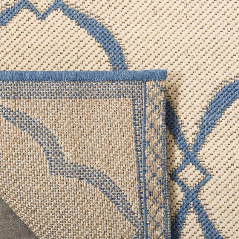 Linden LND125 Power Loomed Area Rug - Cream/Blue - 5'3"x7'6" - Safavieh