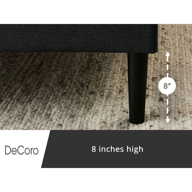 DeCoro Home DeCoro Mornington Upholstered Platform Bed Frame and Headboard