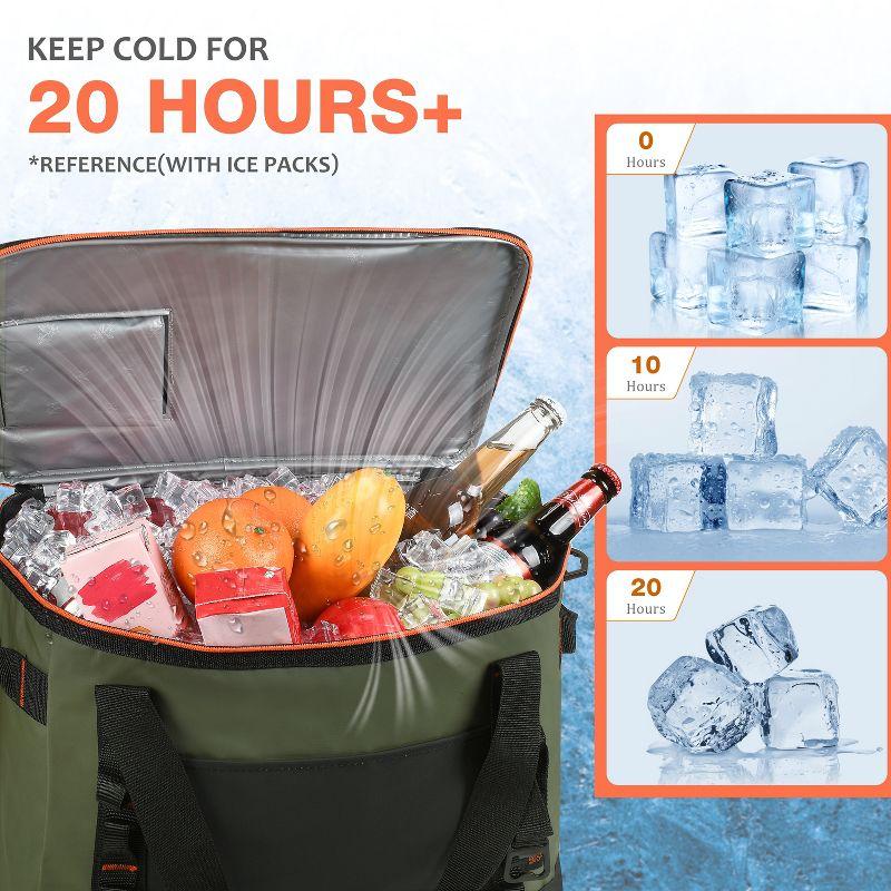 Tirrinia Tirrinia 31qt/48 Cans Soft Sided Cooler, Large capacity Soft Ice Chest, Portable Beach Cooler, Tirrinia CB