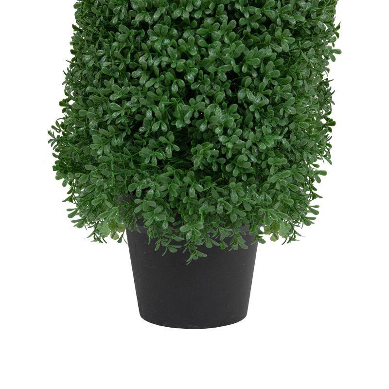 Northlight 30" Artificial Boxwood Cone Topiary Tree with Round Pot, Unlit