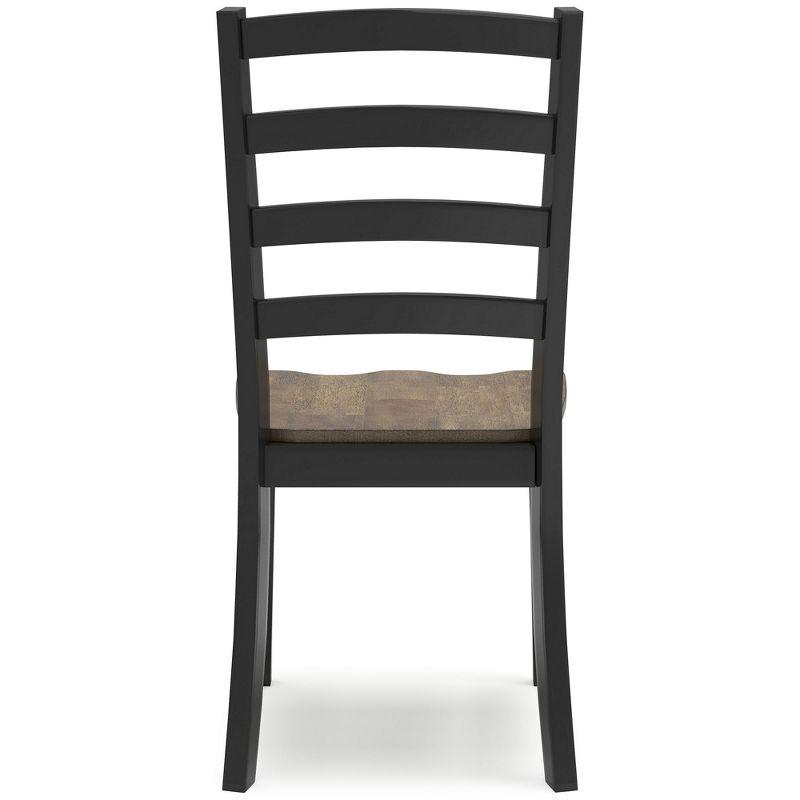 Signature Design by Ashley Wildenauer Dining Chair, Set of 2, Brown/Black