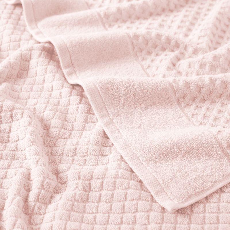 Cotton Quick-Dry Diamond Textured Bath Towel - Great Bay Home