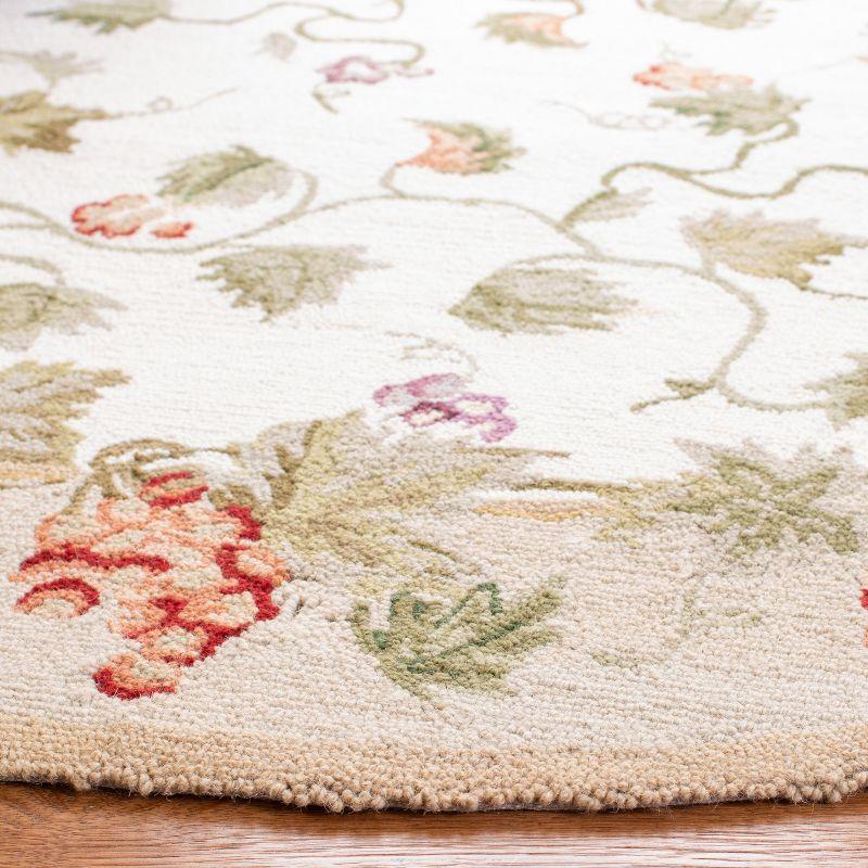 Chelsea HK116 Handmade Area Rug - 8' Round - Ivory - Safavieh