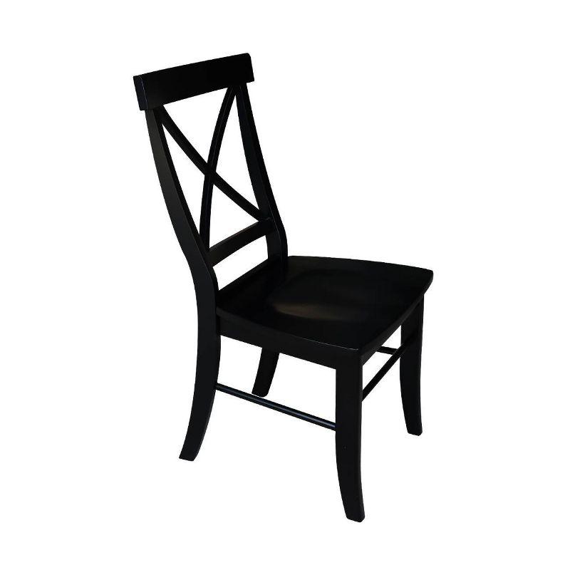 Set of 2 X Back Chairs with Solid Wood - International Concepts