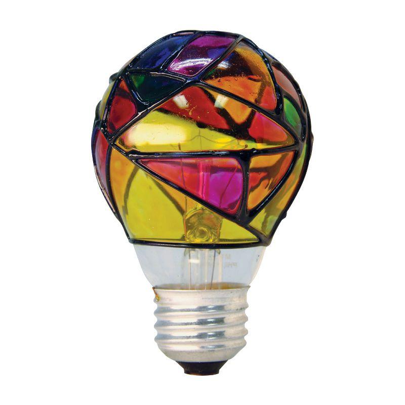 GE 25W Incandescent Stained Glass Light Bulb: Dimmable Decorative A19, Standard E26 Base, 200 Lumens, Clear