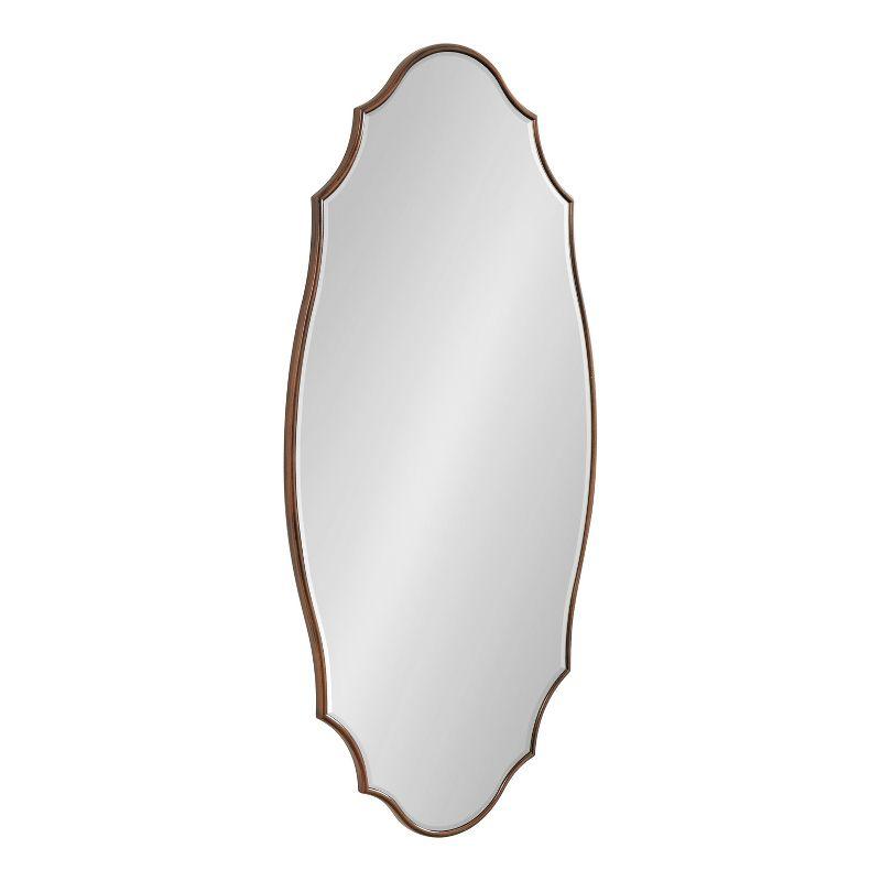 Kate and Laurel Leanna Scalloped Oval Wall Mirror