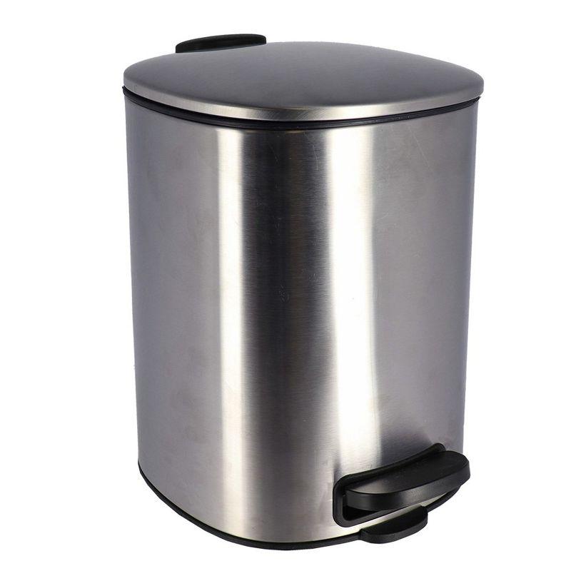 Evideco Mel Metal Step On Trash Can - 1.3 Gallons