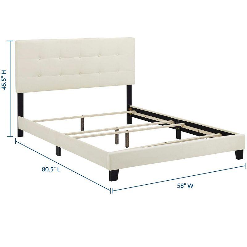 Modway Amira Full Performance Velvet Bed - Ivory