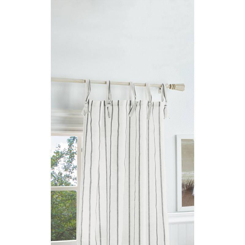 84"x37" Martha Stewart 2pk Laguna Striped 84" Curtain Panel Gray