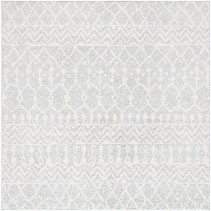 Tulum TUL270 Power Loomed Area Rug - Light Grey/Ivory - 6'7"x6'7" - Safavieh.