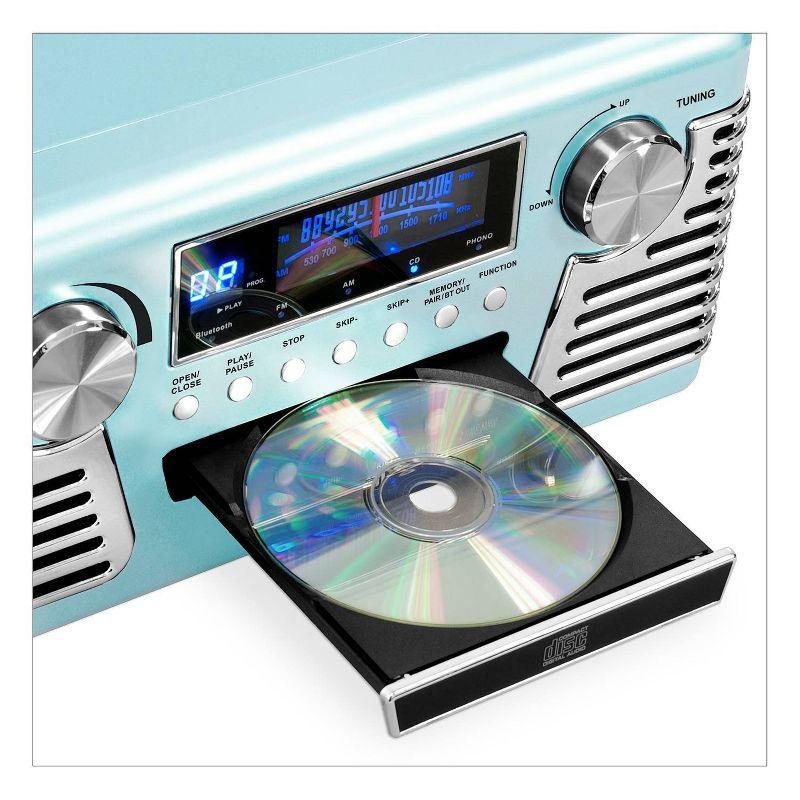 Victrola Haley Retro 3-Speed Bluetooth Analog Tuner Record Player - Teal